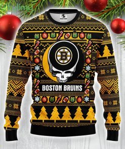 Boston Bruins Grateful Dead Ugly Christmas Sweater Christmas Gift For Sport Fans Product Photo 1