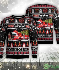 Boston Fire E-10 Tower Ladder 3 Rescue 1, Boston, Massachusetts Christmas Aop Ugly Sweater Family Gift Product Photo 1