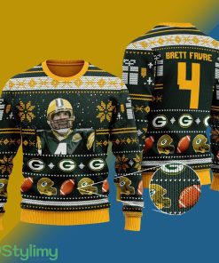 Brett Favre green bay packers NFL Knitted Xmas Sweater Gift Men And Women - Brett Favre green bay packers NFL Knitted Sweater Photo 1