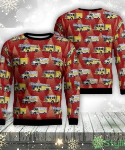 Bristow, Virginia, Company 25 - Nokesville Volunteer Fire And Rescue (Bristow Station) Aop Ugly Sweater Family Gift Product Photo 1