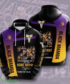 Bryant 24 Purple 3D All Over Printed Hoodie For Men And Women Product Photo 1