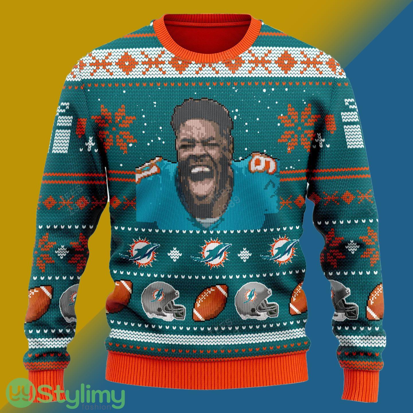 Cameron Wake miami dolphins NFL Knitted Xmas Sweater Gift Men And Women 2 Cameron Wake miami dolphins NFL Knitted Xmas Sweater Gift Men And Women - Cameron Wake miami dolphins NFL Knitted Sweater Photo 2