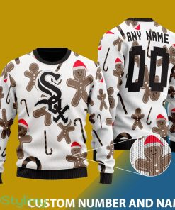 Chicago White Sox Santa Bear White Xmas 3D Sweater Custom Number And Name - Chicago White Sox - CUSTOMIZE YOUR NAME & NUMBER Photo 1