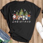 Christmas Family Friends Santa Rudolph Snowman Pajamas Shirt - G500 Gildan T-Shirt