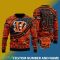 Cincinnati Bengals NFL Ugly Snowflakes Reindeer 3D Sweater Custom Number And Name - Cincinnati Bengals NFL Ugly Knitted Sweater Photo 2