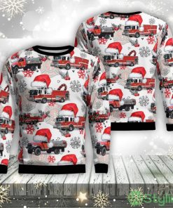 Congers, New York, Congers Fire Department Alert Hook, Ladder & Engine Company #1 Aop Ugly Sweater Family Gift Product Photo 1