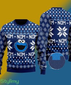 Cookie Monster - Nomnomnom Knitted Xmas Sweater Gift Men And Women - Cookie Monster - Nomnomnom Knitted Sweater Photo 1