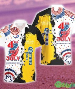 Corona Extra Beer USA Flag Independence 4th of July Hawaiian Combo Shirt And Short Gift Hawaiian For Mens - Corona Extra Beer USA Flag Independence 4th of July Hawaiian Shirt And Short_2
