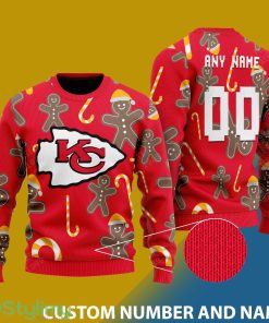 Custom Number And Name KansasCity Christmas Santa Bear Ugly Christmas Sweater - 001KansasCity - CUSTOMIZE YOUR NAME & NUMBER