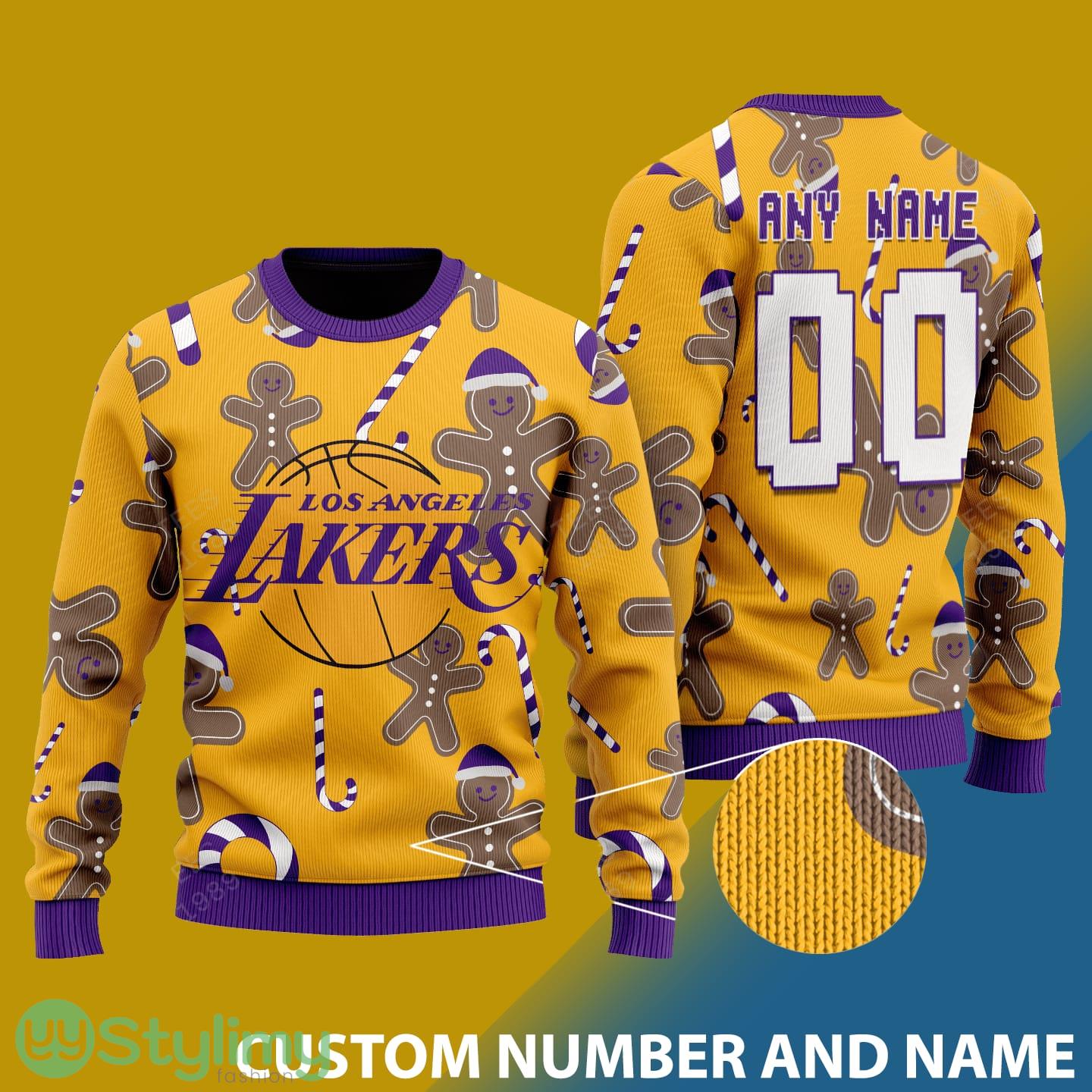 Custom Number And Name Los Angeles Lakers Christmas Santa Bear Ugly Christmas Sweater 3 Custom Number And Name Los Angeles Lakers Christmas Santa Bear Ugly Christmas Sweater - Los Angeles Lakers - CUSTOMIZE YOUR NAME & NUMBER