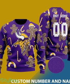 Custom Number And Name Minnesota Christmas Santa Bear Ugly Christmas Sweater - 001Minnesota - CUSTOMIZE YOUR NAME & NUMBER