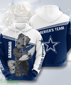 Dalas Cowboys Baby Groot 3D All Over Printed Hoodie For Men And Women Product Photo 1
