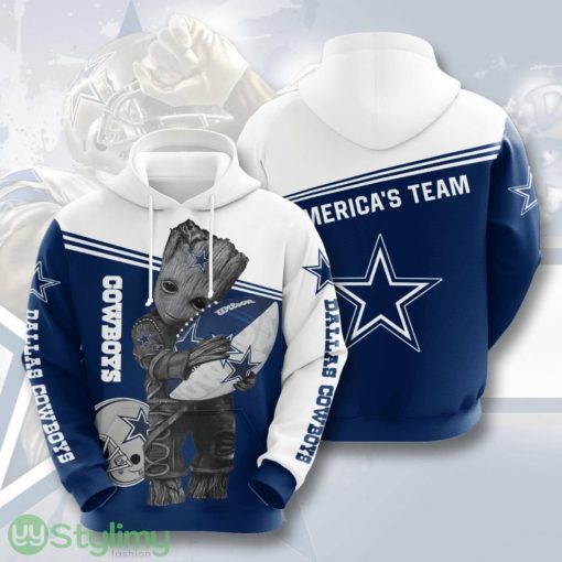Dalas Cowboys Baby Groot 3D All Over Printed Hoodie For Men And Women Product Photo 1