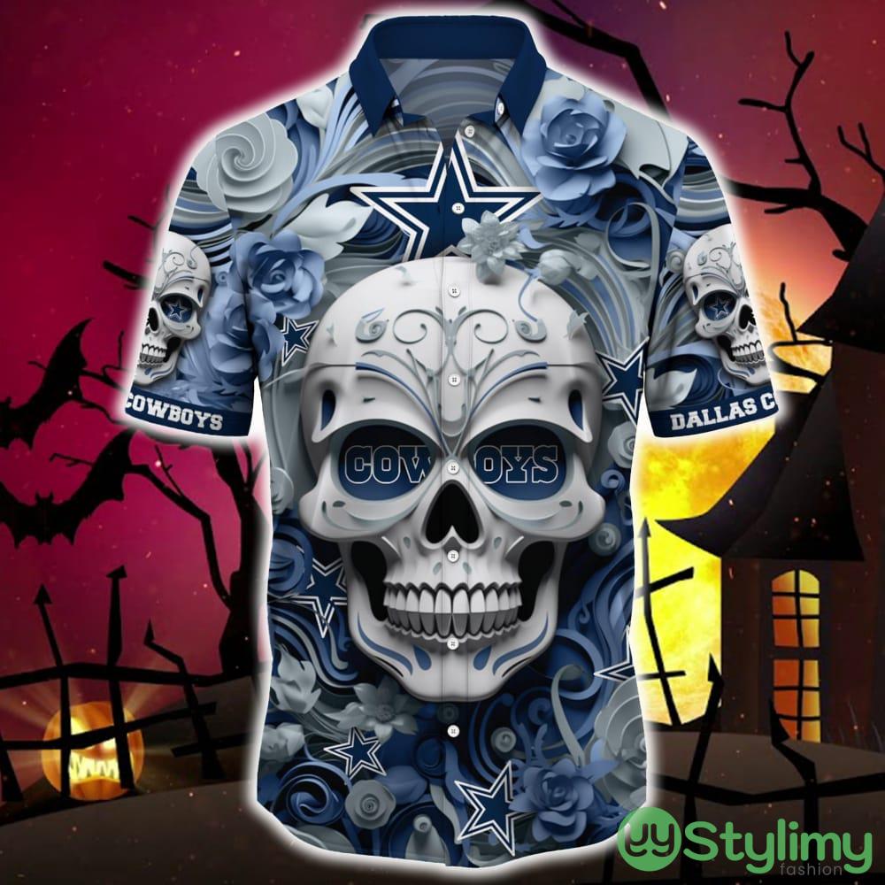 Dallas Cowboys Halloween Skull 3D Hawaiian Shirt For Fans Gift Christmas Men And Women 2 Dallas Cowboys Halloween Skull 3D Hawaiian Shirt For Fans Gift Christmas Men And Women - Dallas Cowboys Halloween Hawaii Shirt Trending New Arrivals_3
