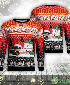 Danbury, North Carolina, Stokes County Ems Aop Ugly Sweater Family Gift Product Photo 1