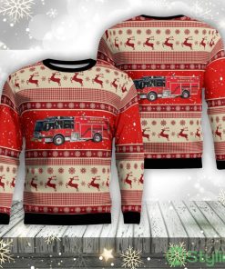 Deerfield, Illinois, Deerfield-Bannockburn Fire Department Aop Ugly Sweater Family Gift Product Photo 1