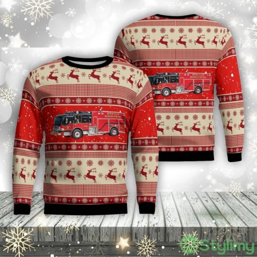 Deerfield, Illinois, Deerfield-Bannockburn Fire Department Aop Ugly Sweater Family Gift