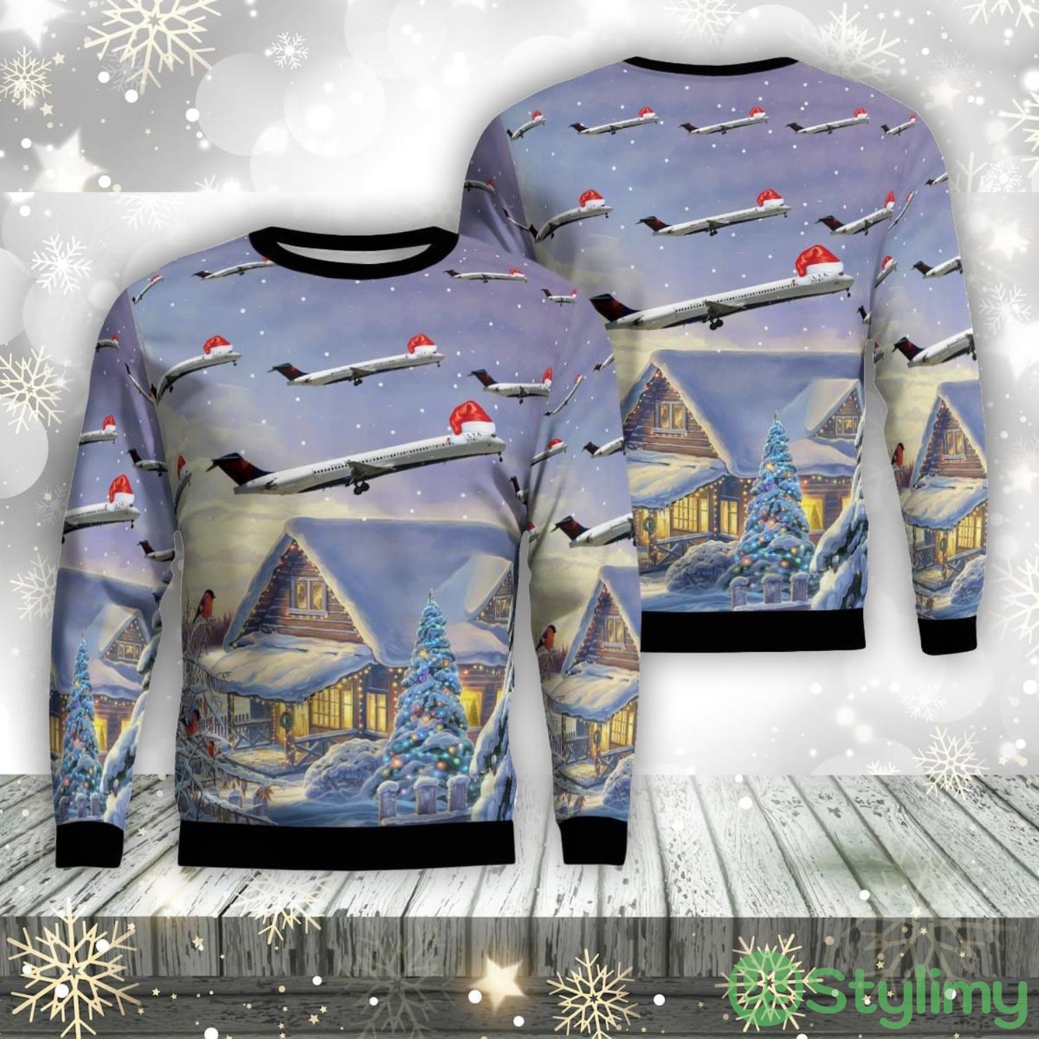 Delta Air Lines Mcdonnell Douglas Md-88 Christmas Ugly Sweater 3d Xmas Gifty Gift 3 Delta Air Lines Mcdonnell Douglas Md-88 Christmas Ugly Sweater 3d Xmas Gifty Gift Product Photo 1