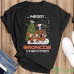 Denver Broncos Snoopy Family Christmas Shirt - Ladies T-Shirt