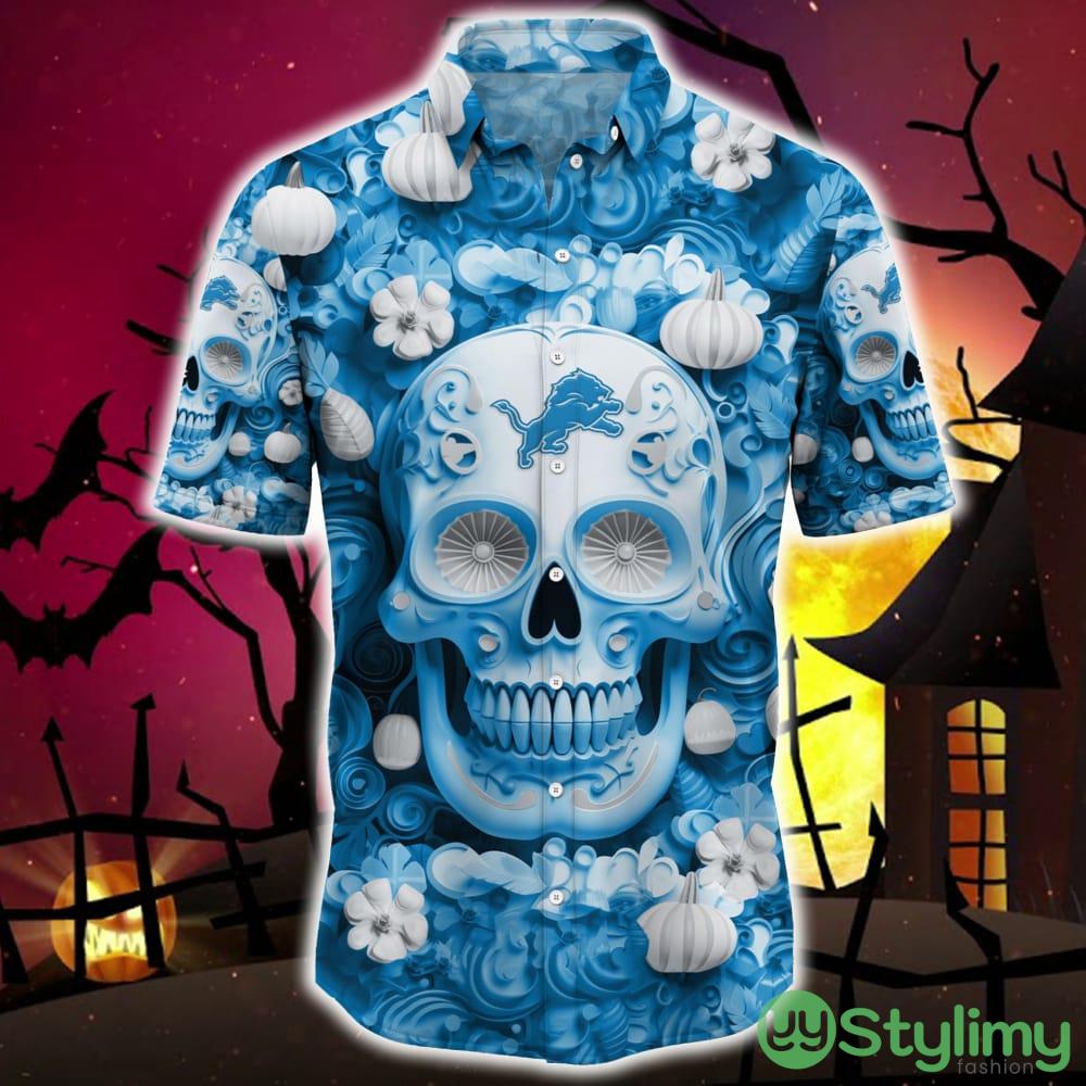 Detroit Lions Halloween Pumpkin Skull 3D Hawaiian Shirt For Fans Gift Christmas Men And Women 2 Detroit Lions Halloween Pumpkin Skull 3D Hawaiian Shirt For Fans Gift Christmas Men And Women - Detroit Lions Halloween Season Aloha Shirt, New Arrivals_3