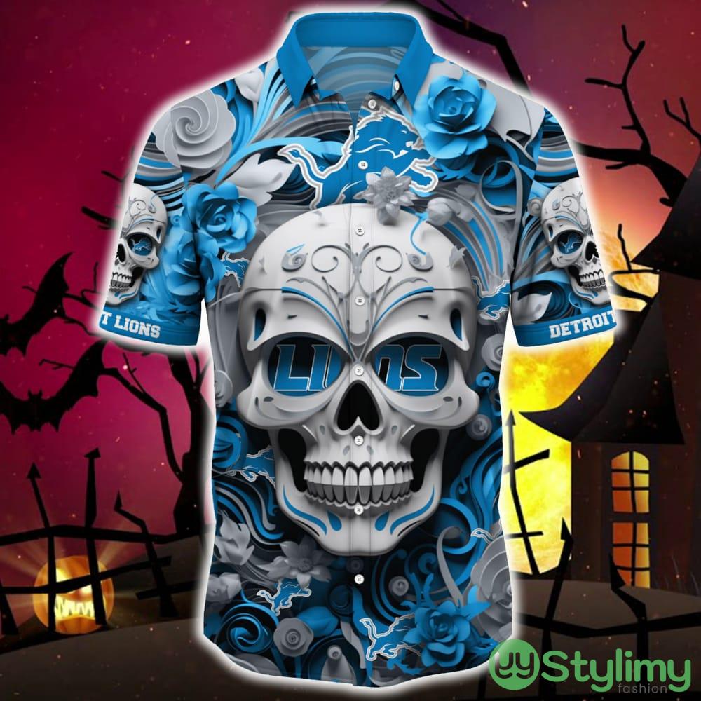 Detroit Lions Halloween Skull 3D Hawaiian Shirt For Fans Gift Christmas Men And Women 2 Detroit Lions Halloween Skull 3D Hawaiian Shirt For Fans Gift Christmas Men And Women - Detroit Lions Halloween Hawaii Shirt Trending New Arrivals_3