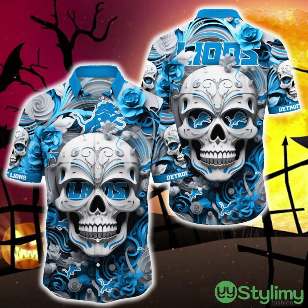 Detroit Lions Halloween Skull 3D Hawaiian Shirt For Fans Gift Christmas Men And Women 4 Detroit Lions Halloween Skull 3D Hawaiian Shirt For Fans Gift Christmas Men And Women - Detroit Lions Halloween Hawaii Shirt Trending New Arrivals_1