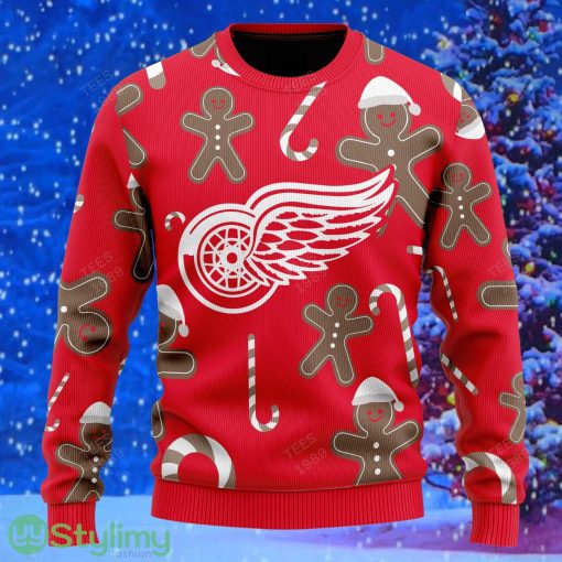 Detroit Red Wings Snowflakes Reindeer 3D Sweater Custom Number And Name