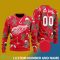 Detroit Red Wings Snowflakes Reindeer 3D Sweater Custom Number And Name - Detroit Red Wings - CUSTOMIZE YOUR NAME & NUMBER Photo 2