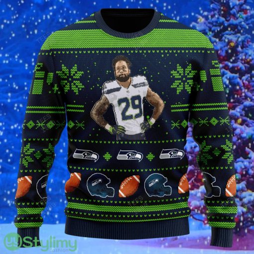 Earl Thomas seattle seahawks NFL Knitted Xmas Sweater Gift Men And Women - Earl Thomas seattle seahawks NFL Knitted Sweater Photo 2