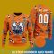 Edmonton Oilers Snowflakes Reindeer 3D Sweater Custom Number And Name - Edmonton Oilers - CUSTOMIZE YOUR NAME & NUMBER Photo 2