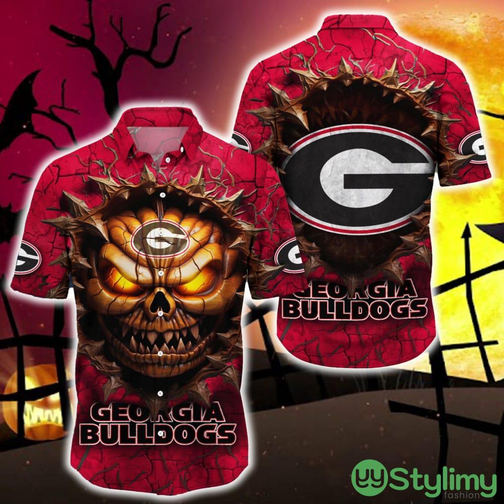 Georgia Bulldogs Halloween Angry Skull 3D Hawaiian Shirt For Fans Gift Christmas Men And Women 4 Georgia Bulldogs Halloween Angry Skull 3D Hawaiian Shirt For Fans Gift Christmas Men And Women - Georgia Bulldogs Halloween Super Trending Shirt For This Season_1