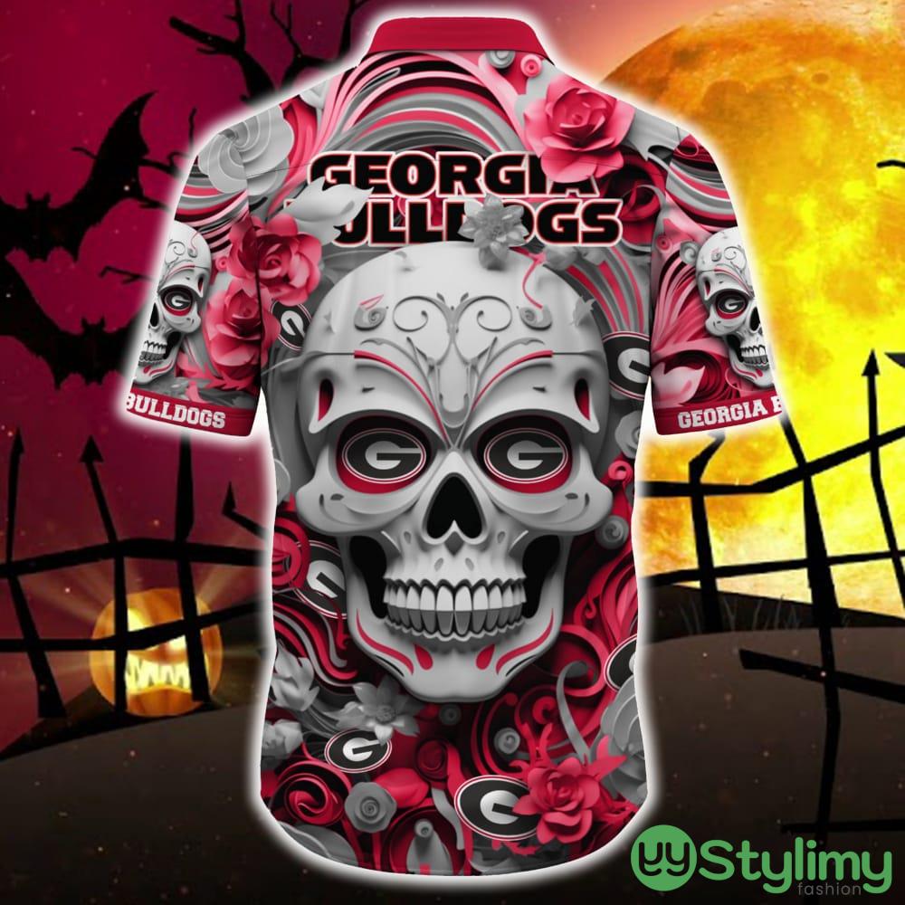 Georgia Bulldogs Halloween Skull 3D Hawaiian Shirt For Fans Gift Christmas Men And Women 3 Georgia Bulldogs Halloween Skull 3D Hawaiian Shirt For Fans Gift Christmas Men And Women - Georgia Bulldogs Halloween Hawaii Shirt Trending New Arrivals_4