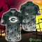 Green Bay Packers Halloween Aloha Skull 3D Hawaiian Shirt For Fans Gift Christmas Men And Women - Green Bay Packers Halloween Season Aloha Shirt, New Arrivals_3