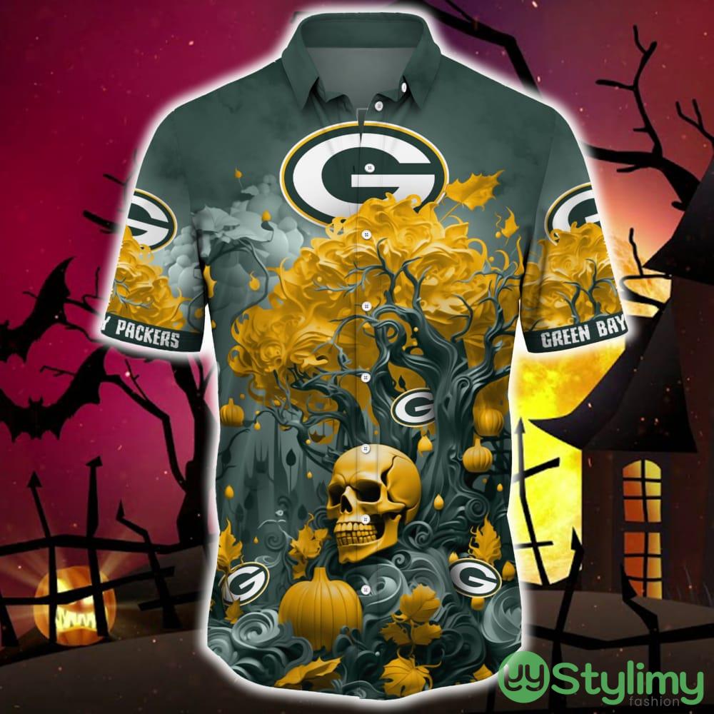 Green Bay Packers Halloween Trending Skull 3D Hawaiian Shirt For Fans Gift Christmas Men And Women 2 Green Bay Packers Halloween Trending Skull 3D Hawaiian Shirt For Fans Gift Christmas Men And Women - Green Bay Packers Halloween Skull Trending Hawaii Shirt New Arrivals_3