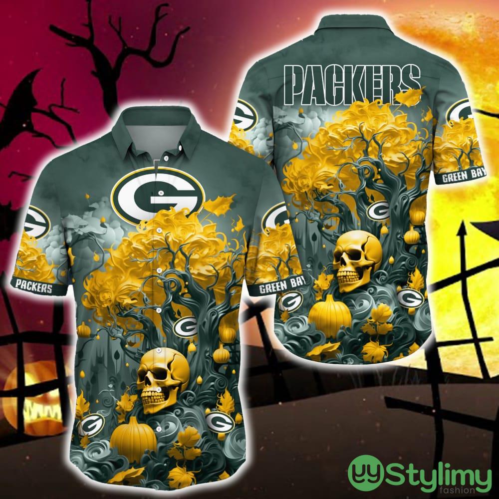 Green Bay Packers Halloween Trending Skull 3D Hawaiian Shirt For Fans Gift Christmas Men And Women 4 Green Bay Packers Halloween Trending Skull 3D Hawaiian Shirt For Fans Gift Christmas Men And Women - Green Bay Packers Halloween Skull Trending Hawaii Shirt New Arrivals_1