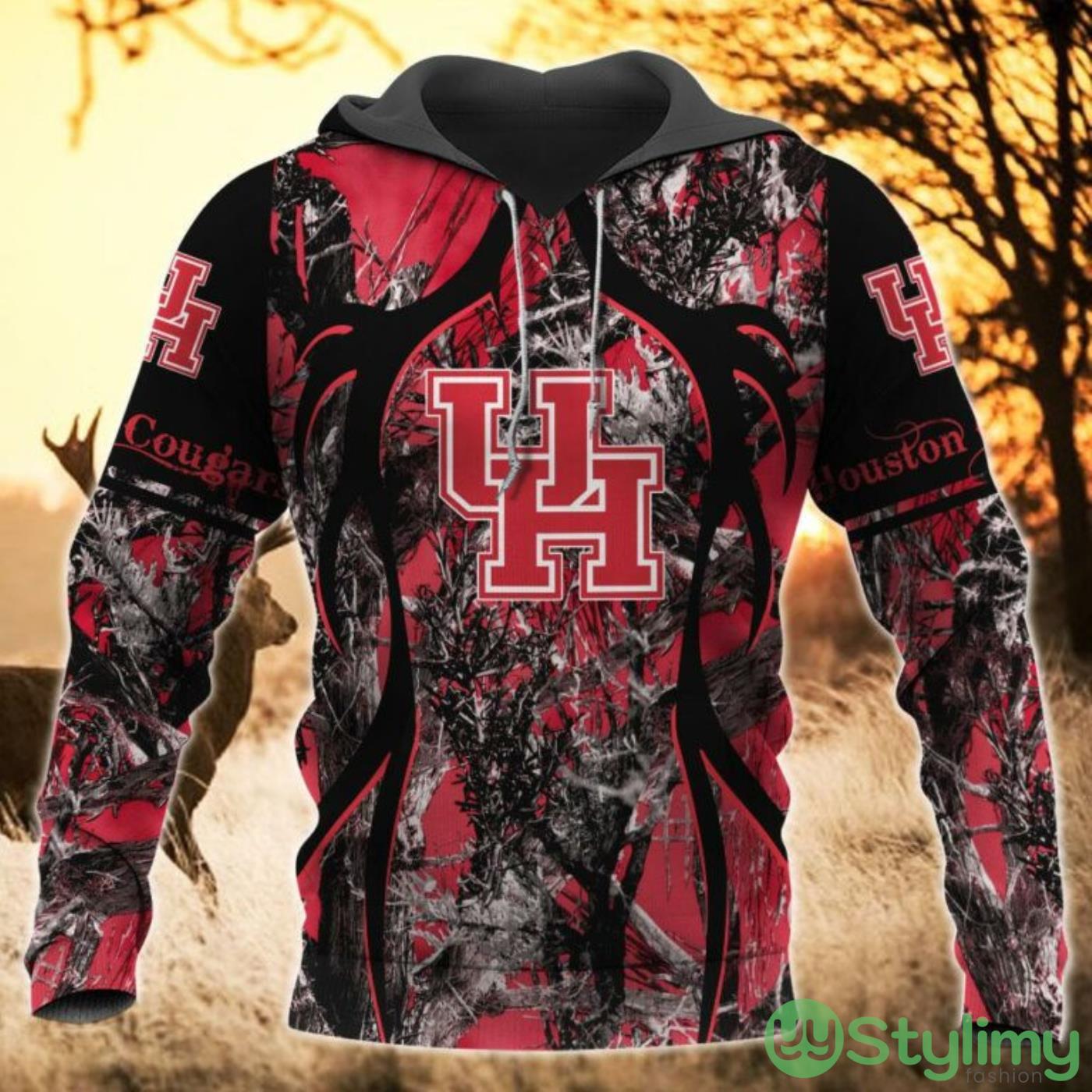 Houston Cougars All Over Printed 3D Hoodie Sweatshirt Zipper Hoodie Camo Hunting Perfect Gift 2 Houston Cougars All Over Printed 3D Hoodie Sweatshirt Zipper Hoodie Camo Hunting Perfect Gift Product Photo 2