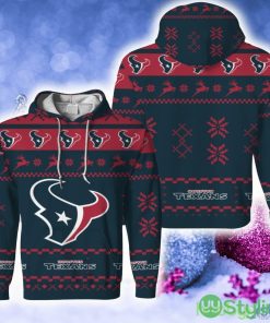 Houston Texans Warmth Fans Gift 3D Hoodie Zip Hoodie Printed For Men And Women - Christmas Urly Sweater Snow Santa Pattern Logo Houston Texans Christmas Tree Gifts Unisex For Fan, Hoodie, Sweatshirt-3D Unisex Hoodie_1