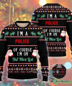 I Am A Police Ugly Christmas Sweater, Ugly Christmas Sweater, Christmas Gift Product Photo 1
