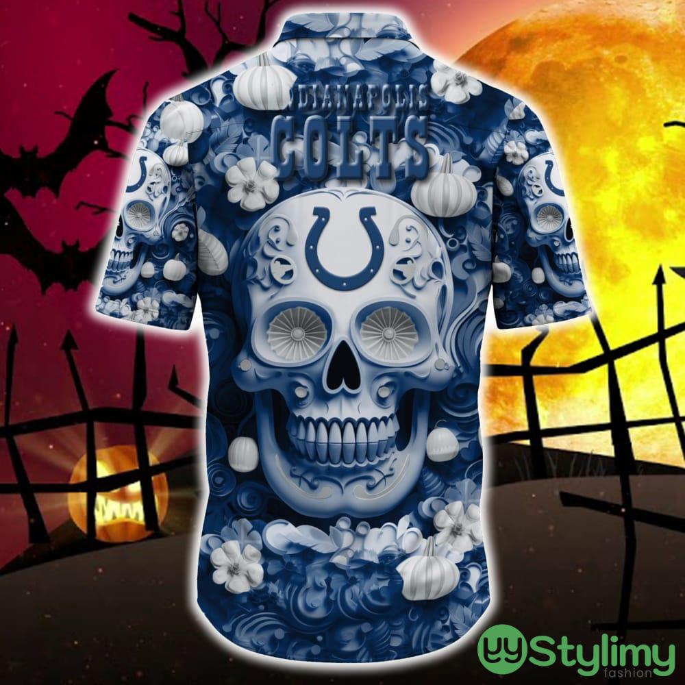 Indianapolis Colts Halloween Pumpkin Skull 3D Hawaiian Shirt For Fans Gift Christmas Men And Women 3 Indianapolis Colts Halloween Pumpkin Skull 3D Hawaiian Shirt For Fans Gift Christmas Men And Women - Indianapolis Colts Halloween Season Aloha Shirt, New Arrivals_4