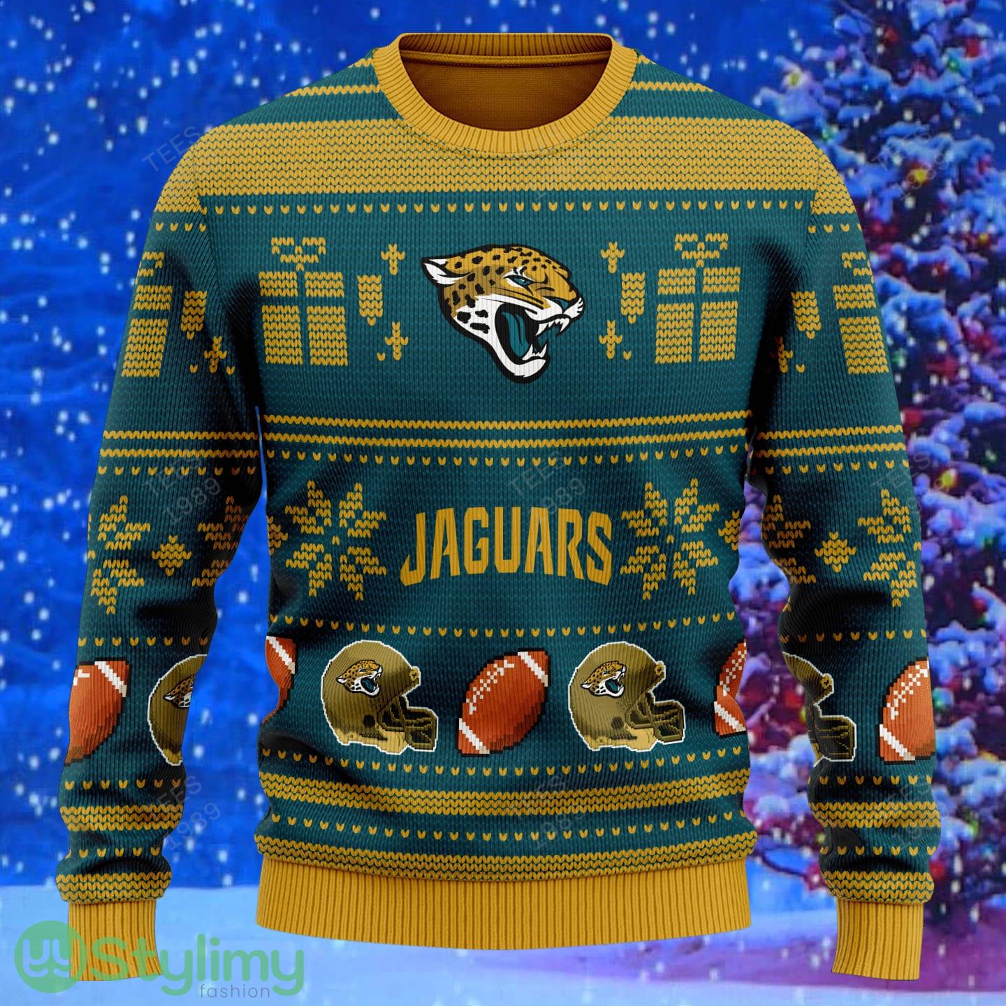 Jacksonville Jaguars Design NFL Snowflakes Reindeer 3D Sweater Custom Number And Name 2 Jacksonville Jaguars Design NFL Snowflakes Reindeer 3D Sweater Custom Number And Name - Jacksonville Jaguars v1 NFL Knitted Sweater Photo 2