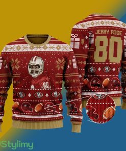 Jerry Rice san francisco 49ers NFL Knitted Xmas Sweater Gift Men And Women - Jerry Rice san francisco 49ers NFL Knitted Sweater Photo 1