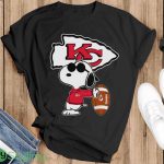 Kansas City Chiefs Nfl X Snoopy Dog Peanuts Unisex Adult T-Shirt - G500 Gildan T-Shirt