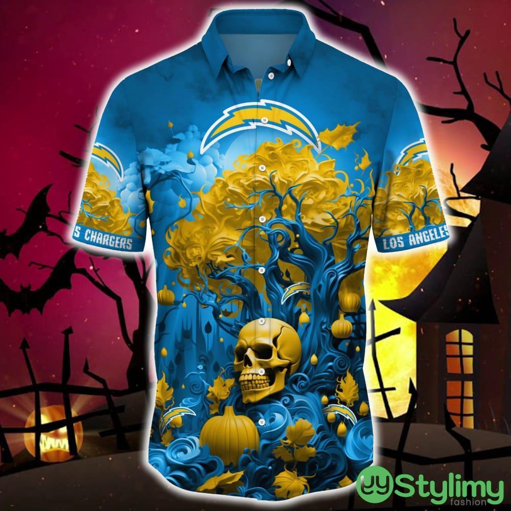 Los Angeles Chargers Halloween Trending Skull 3D Hawaiian Shirt For Fans Gift Christmas Men And Women 2 Los Angeles Chargers Halloween Trending Skull 3D Hawaiian Shirt For Fans Gift Christmas Men And Women - Los Angeles Chargers Halloween Skull Trending Hawaii Shirt New Arrivals_3