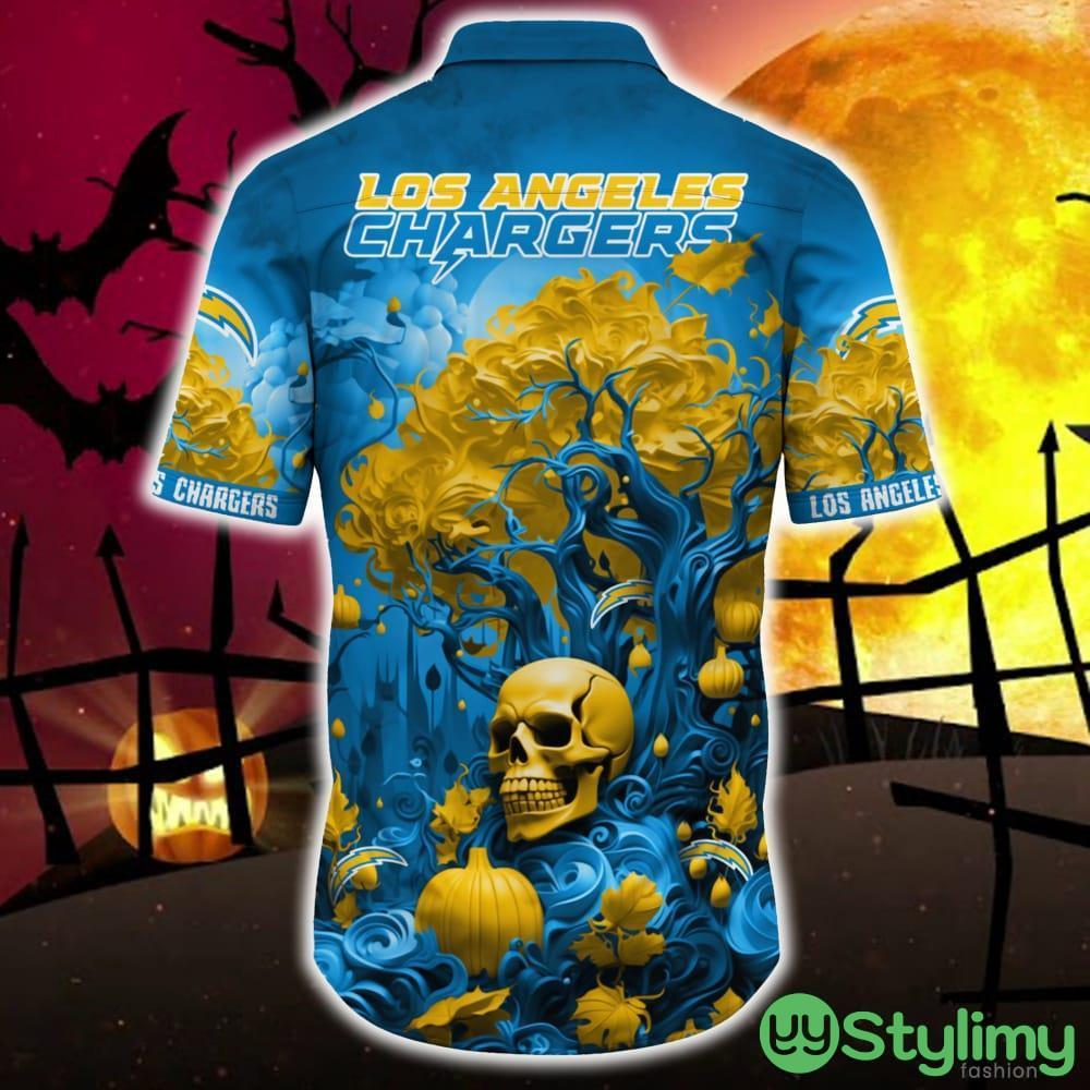 Los Angeles Chargers Halloween Trending Skull 3D Hawaiian Shirt For Fans Gift Christmas Men And Women 3 Los Angeles Chargers Halloween Trending Skull 3D Hawaiian Shirt For Fans Gift Christmas Men And Women - Los Angeles Chargers Halloween Skull Trending Hawaii Shirt New Arrivals_4