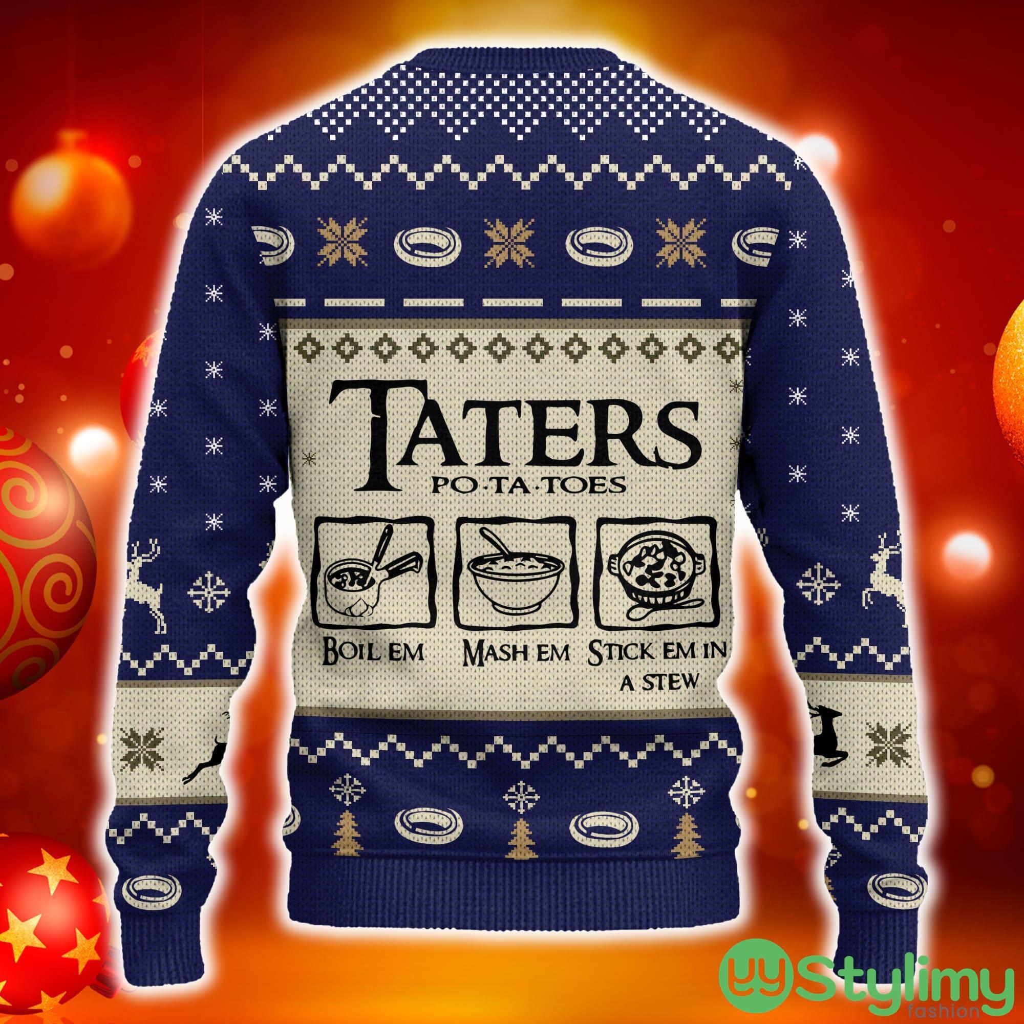 Lotr Taters Potatoes Ugly Christmas 3D Sweater AOP 2 Lotr Taters Potatoes Ugly Christmas 3D Sweater AOP - Lotr Taters Potatoes Ugly Christmas Sweater_2