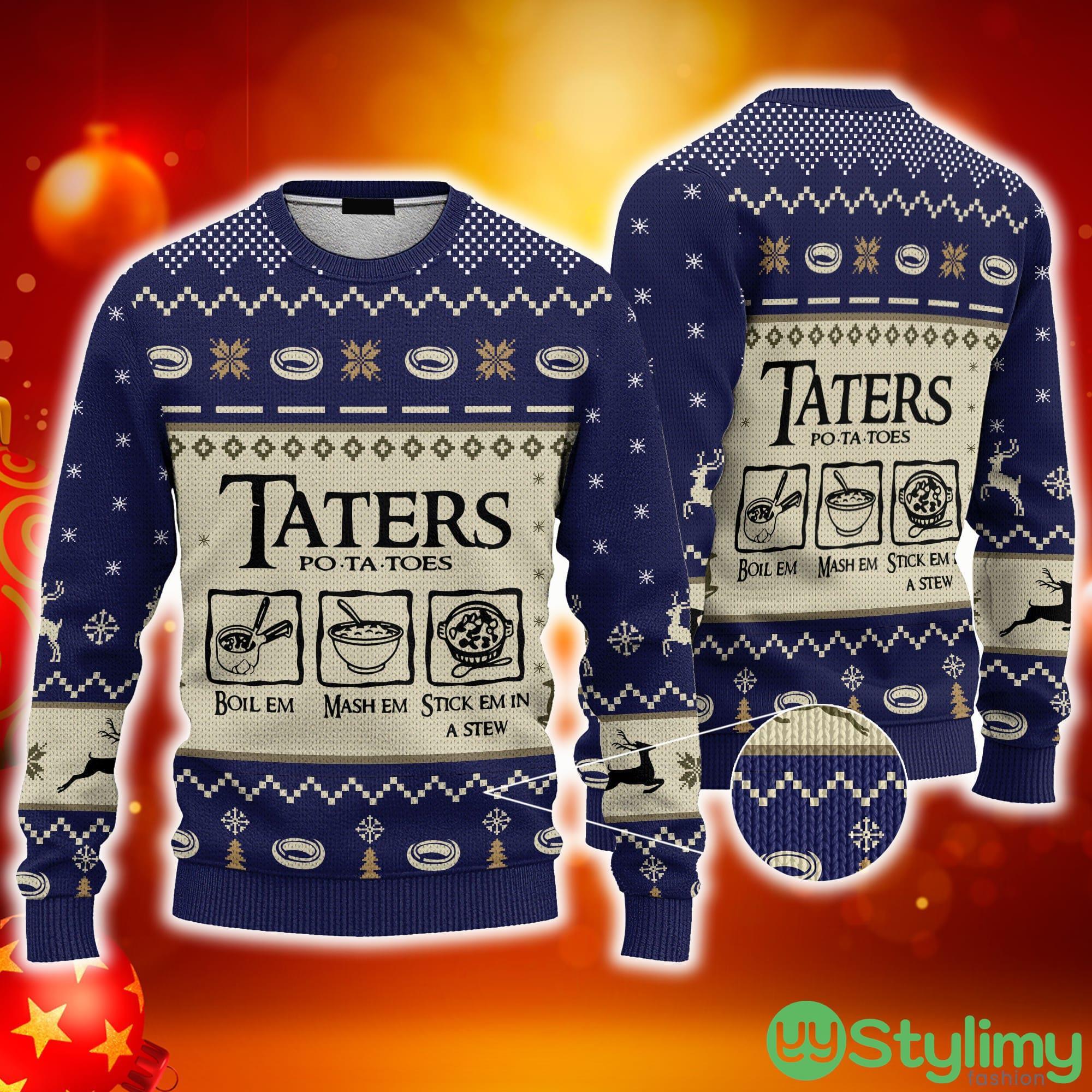 Lotr Taters Potatoes Ugly Christmas 3D Sweater AOP 3 Lotr Taters Potatoes Ugly Christmas 3D Sweater AOP - Lotr Taters Potatoes Ugly Christmas Sweater_3