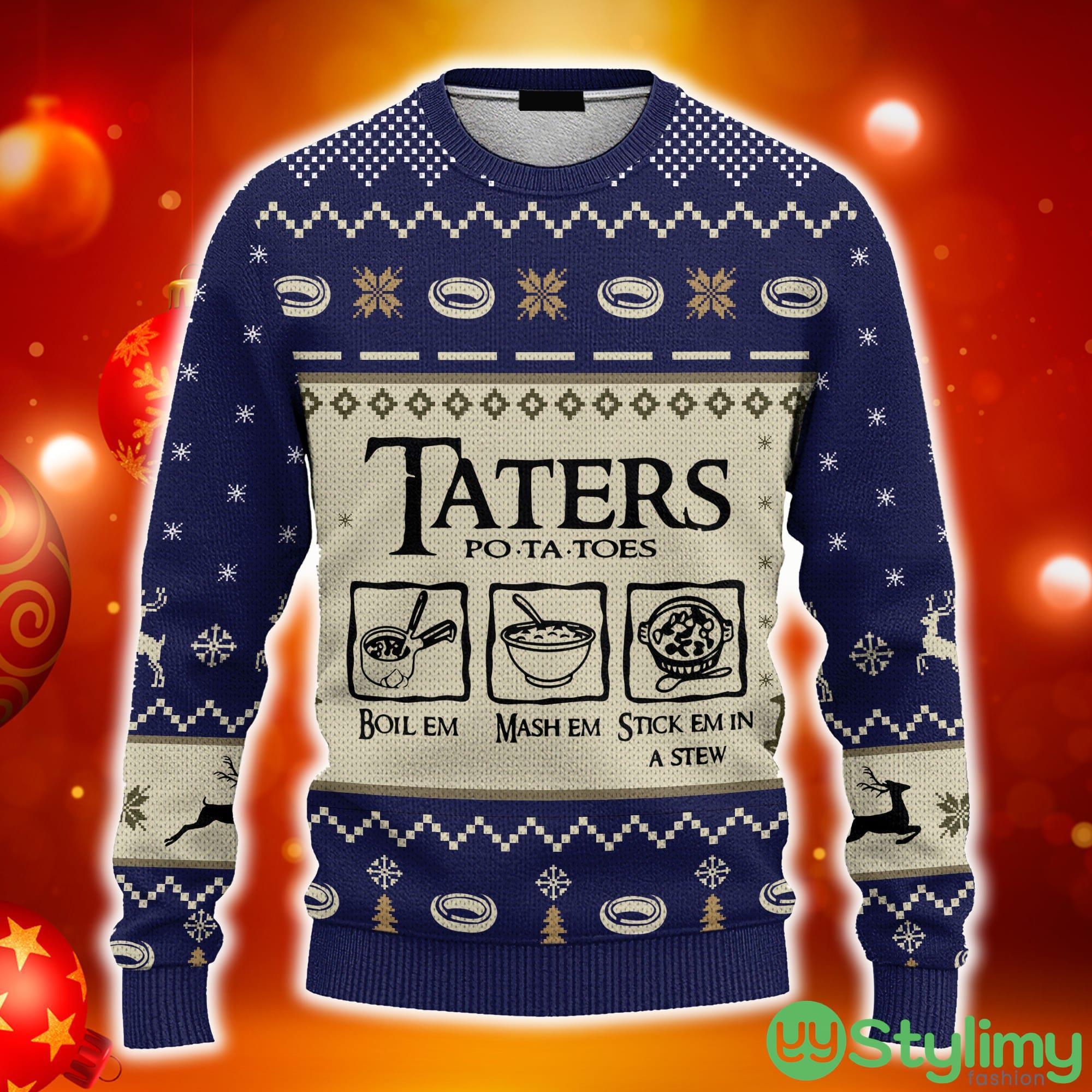 Lotr Taters Potatoes Ugly Christmas 3D Sweater AOP 5 Lotr Taters Potatoes Ugly Christmas 3D Sweater AOP - Lotr Taters Potatoes Ugly Christmas Sweater_1