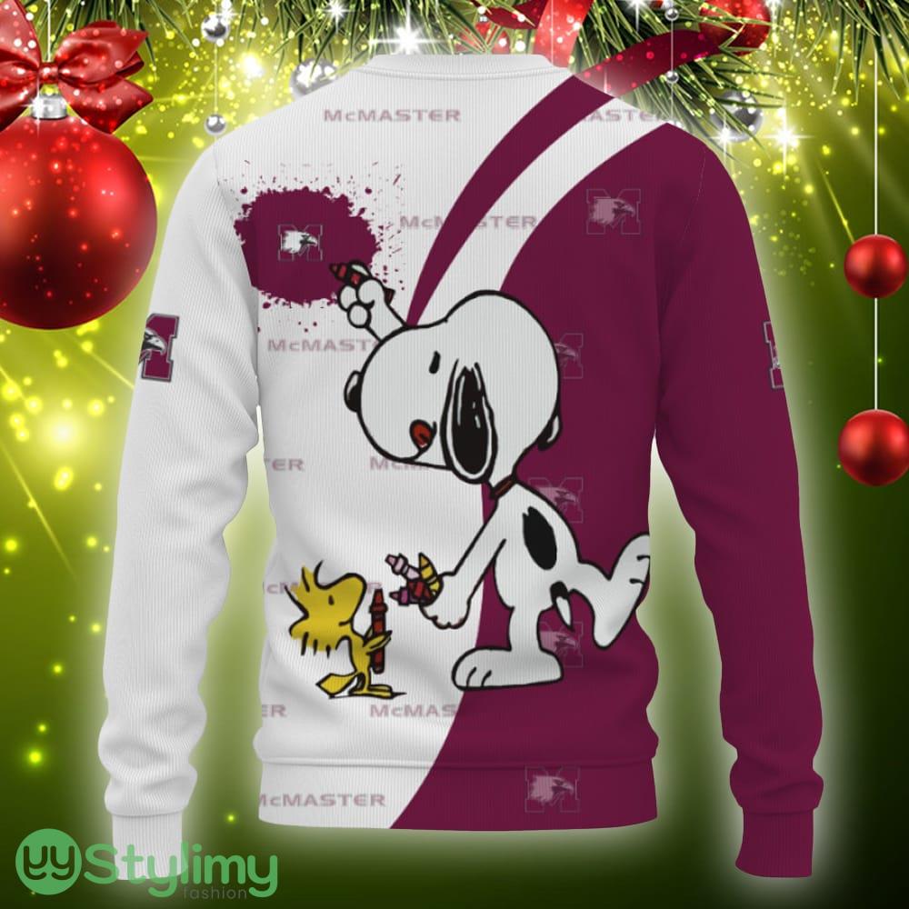 McMaster Marauders Snoopy Cute Heart American Sports Team Knitted Christmas Sweater Gift Holidays 5 McMaster Marauders Snoopy Cute Heart American Sports Team Knitted Christmas Sweater Gift Holidays - McMaster Marauders Snoopy Cute Heart American Sports Team Sweatshirt-3D Sweatshirt_4
