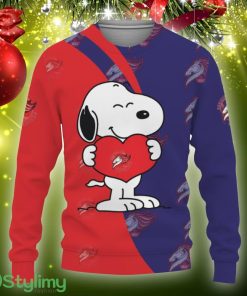 Medicine Hat Mavericks Snoopy Cute Heart American Sports Team Knitted Xmas 3D Sweater Gift Holidays - Medicine Hat Mavericks Snoopy Cute Heart American Sports Team Sweatshirt-3D Sweatshirt_3
