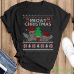 Meowy Christmasugly Christmas Knitting Pattern Unisex Sweatshirt Vintage T-Shirt - Ladies T-Shirt